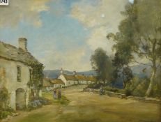 James Herbert Snell (1861-1935), ‘Grey Street, Killin’, signed, oil on canvas, 39 x 48cm