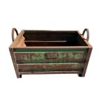 A 1960s French Renault industrial component crate, width 114cm, depth 71cm, height 81cm