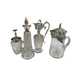 A collection of four silver electroplated jugs to include an Elkington & Co example and an