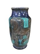 A Pilkingtons Royal Lancastrian 'horse' vase, 28cm high
