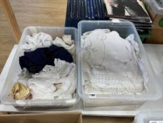A blue silk ladies Edwardian blouse together with a collection of various cotton and other similar