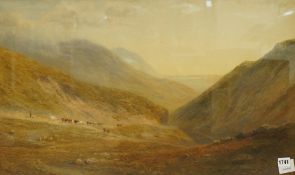 Charles Horwell Woodman (1823-1888), highland scene with cattle, signed ad dated 1871,