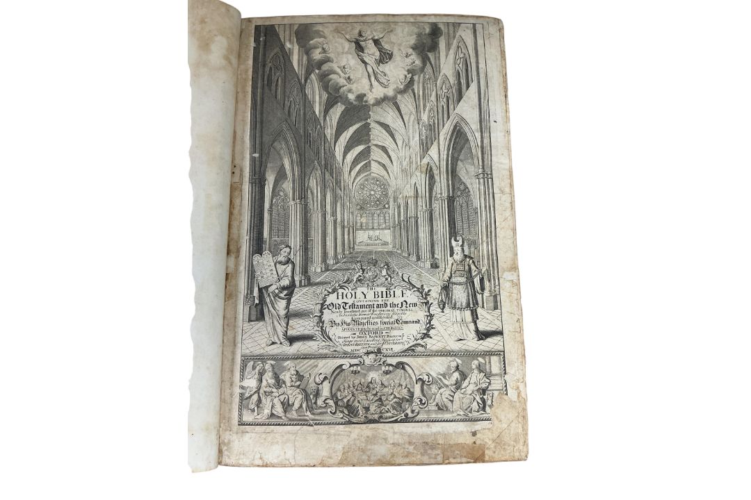 ° ° An Oxford early 18th Century lectern Bible (the Authorised Version). The Holy Bible, - Image 4 of 4