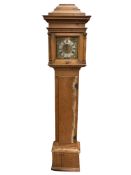 An early 18th century pine longcase clock by Archer Stowe, height 196cm