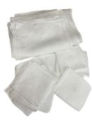 A collection of Madeira place mats and napkins