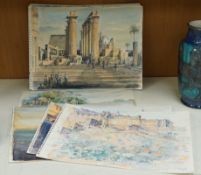 John Drummond (1920-2019), a collection of fifteen Orientalist views from the artists sketchbook,