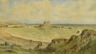 George Lothian Hall (1825-1888), coastal scene with an island, signed and dates 1883, watercolour,