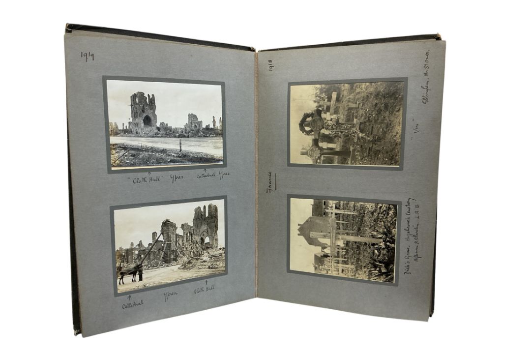 ° ° Photograph Album - World War One, Western Front, approx. 48 images (sm. size) with good ms. - Image 2 of 3