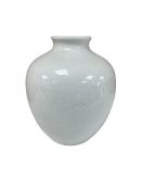 A Chinese white glazed anhua decorated vase, 20th century, height 10cm