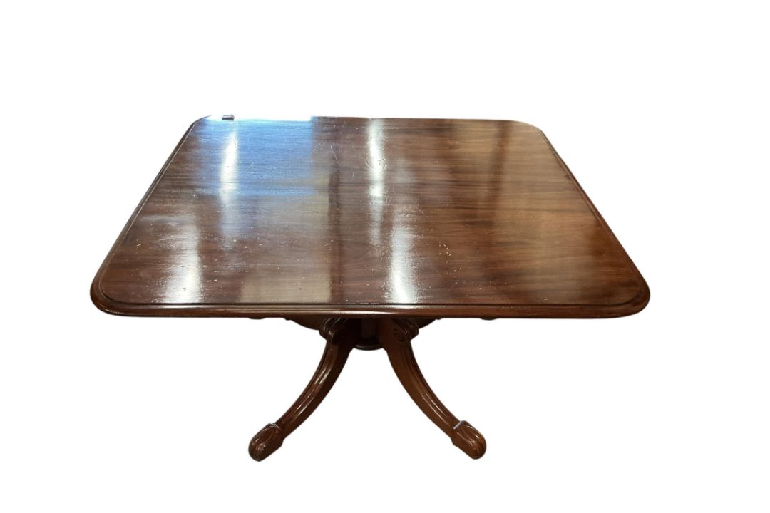 A William IV mahogany breakfast table, width 120cm, depth 108cm, height 73cm - Image 2 of 5