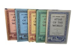 ° ° The Times Atlas of the World. mid century edition. 5 vols. coloured maps and other illus.