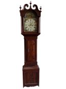 An early 19th century Scottish mahogany longcase clock, height 221cm