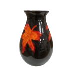 A large 1970s/80s Poole 'Maple leaf' vase, 46cm high