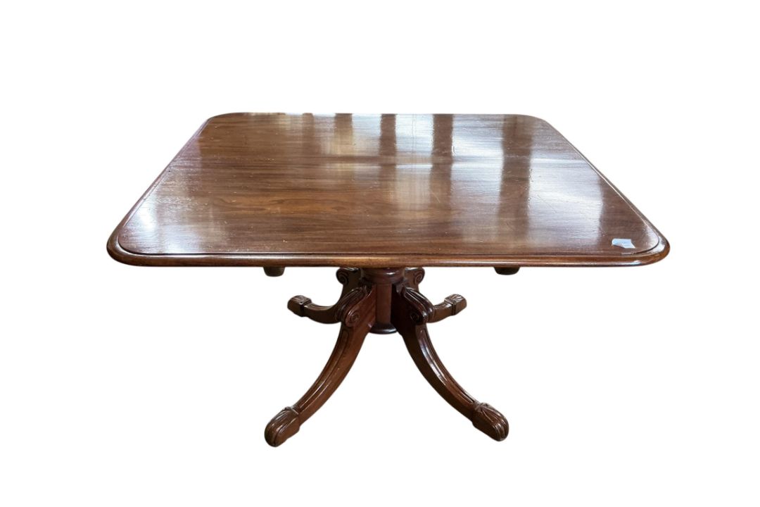 A William IV mahogany breakfast table, width 120cm, depth 108cm, height 73cm - Image 3 of 5