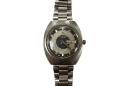 A gentleman's circa 1970's stainless steel Jaeger Le Coultre Club Automatic wrist watch, with two