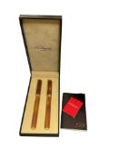 The John Styles Punch and Judy Collection,A pair of of Dupont Laque de Chine pens with King