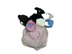 A large collection of ladies hats from the 1920's through to the 1950's, including a felt cloch