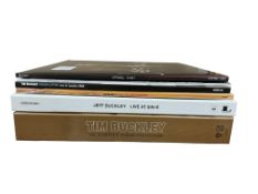 Six Jeff Buckley and Tim Buckley LP record albums and box sets, all more recent pressings,
