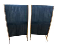 A pair of Quad floor standing Electrostatic Loudspeaker cabinets, each containing two units,