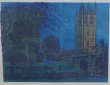 Robert Tavener (1920-2004), ‘Magdalen Tower’, signed in pencil to the margin, limited edition 20/51,