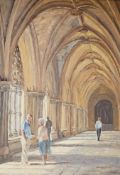 Nancy Bailey, ‘Cloisters, Portugal’, signed, oil on canvas, 55 x 39cm
