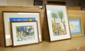Frank Dickens, four watercolours to include Eastern scenes, each signed, largest 29 x 19cm