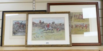 George Finch Mason (British, 1850-1915)A group of four hunting pictureseach signed, inscribed