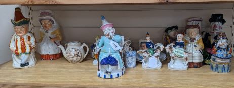 The John Styles Punch and Judy Collection,a collection of pottery items, comprising a continental