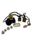 A collection of Chinese jade items and other Chinese pendants, etc.
