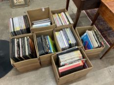 Eight boxes of classical music LP record albums and box sets, including opera box sets, symphonic