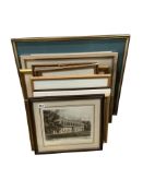 A collection of sundry prints, antique and later to include ‘Pan Playing the Flute’ an engraving