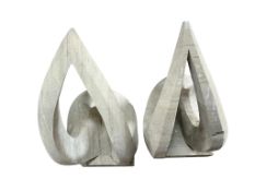 A pair of granite sculptures, height 80cm