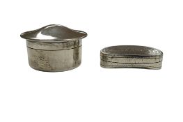 A George III silver ovoid vinaigrette by Joseph Wilmore, Birmingham , 1811, 30mm, together with a