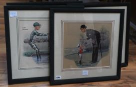 Peter Ronald 'The Tout' Buchanan (British, 1881-1964)A set of four racing caricatureseach signed,