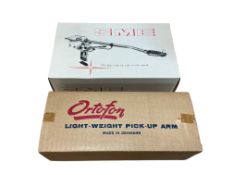 A boxed Ortofon Light-Weight record player turntable pick up arm (SMG 212), together with a useful