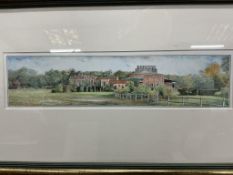 Robert C Bates, Glyndebourne Opera House, 1994, watercolour, 8.5 x 38cm, framed.Provenance:The