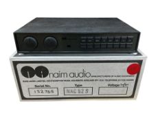 A boxed Naim NAC 52 HiFi Pre-amplifier, serial number 152768