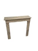 A marble chimney surround (dismantled), width 105cm