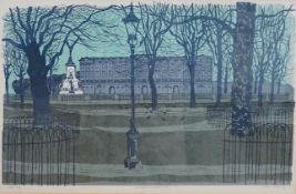 Robert Tavener (1920-2004), ‘Buckingham Palace from Green Park’, signed in pencil to the lower