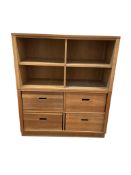 A Laura Ashley Milton oak chest, width 110cm, depth 41cm, height 128cm