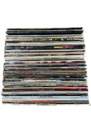 Sixty-four LP record albums, artists including; The Who, Queen, Pink Floyd, ELO, Eric Clapton, David