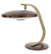 Luis Pérez de la Oliva (Spanish fl. 1960s-1980s) for Fase: A patinated metal desk lamp, model 520c
