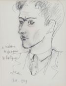§ Jean Cocteau, (French, 1889-1963), Self portrait