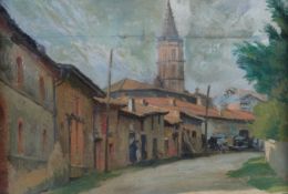 Adolphe Faugeron, (French, 1866-1944), 'Lézat-sur-Lèze, Ariège'