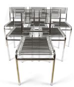 René Herbst (French, 1891-1982): A set of six 'Sandows' dining chairs
