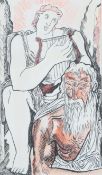 Bernard Meninsky, (1891-1950), An illustration from John Milton's 'L'Allegro il Penseroso'