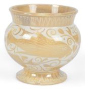 Attributed to William de Morgan (1839-1917): A golden lustre ‘fish’ vase