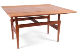 Kai Kristiansen for Vildbjerg Møbelfabrik: A teak 'Elevator' metamorphic coffee/dining table
