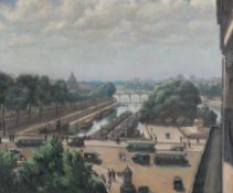 Charles André Igounet de Villers, (French, 1881-1944), View of Paris looking along The Seine