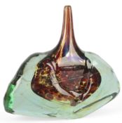 A Mdina glass axe head vase